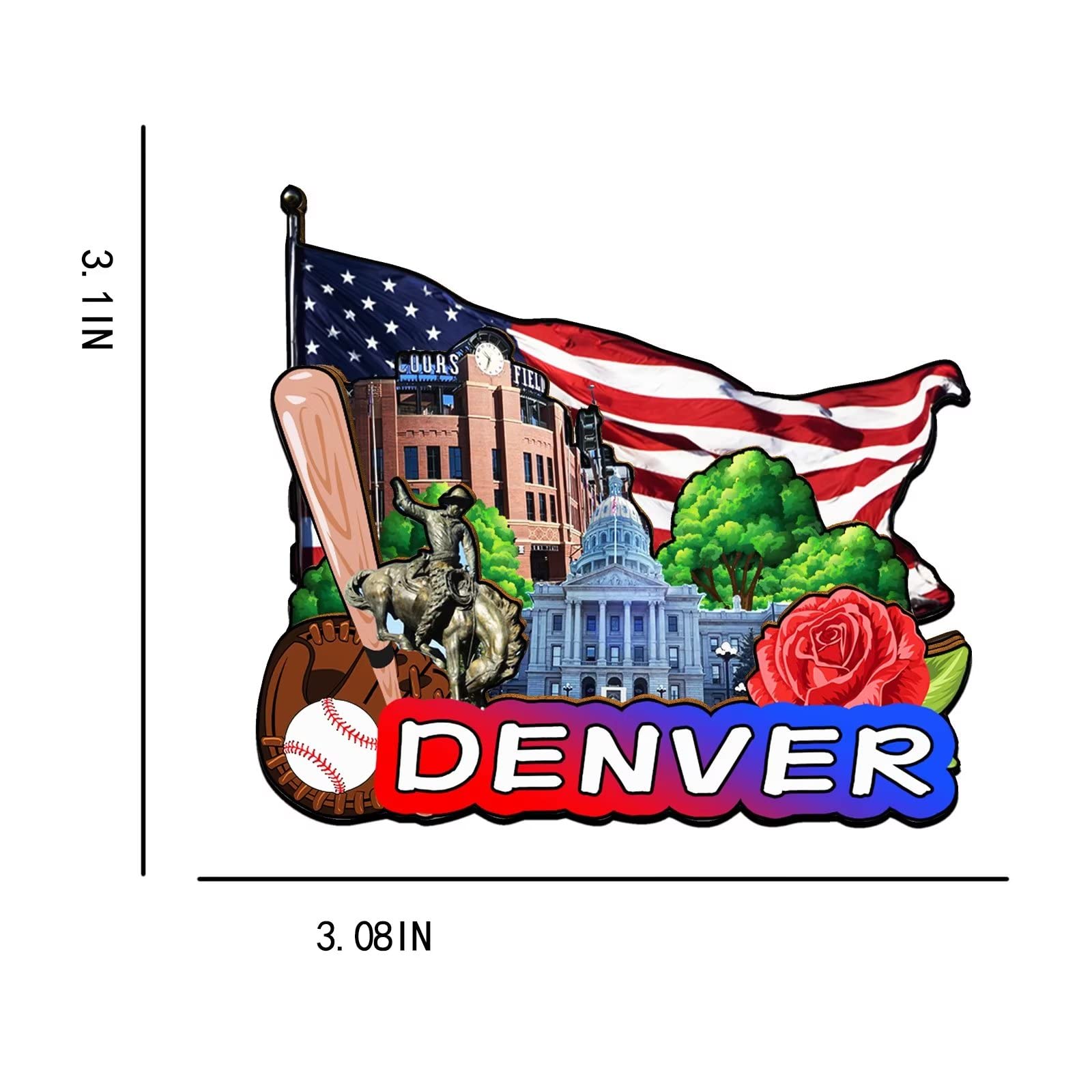 Albuquerque New Mexico USA America Magnete da frigorifero collezione in legno 3D fatto a mano viaggio città souvenir frigorifero magnete decorazione casa regalo -22
