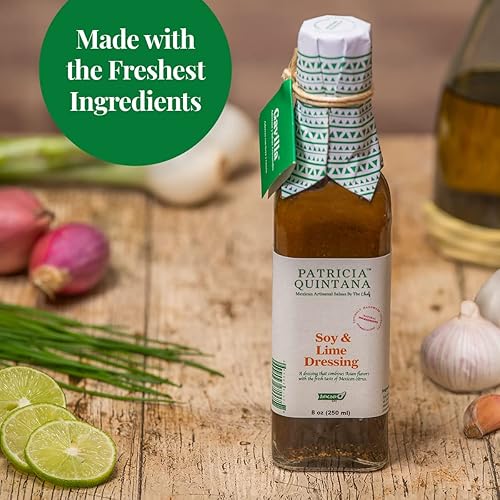Miniatura 3 de Patricia Quintana Aderezo prémium de soja y lima - Sabroso aderezo artesanal para ensaladas y adobo, hecho con aceite de aguacate virgen mexicano.