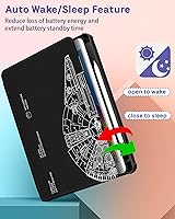 Vista 5 de Funda para iPad de 9ª/8ª/7ª/Air de 3ª Generación Caso 10.2" y para iPad Pro de 10.5 Pulgadas Fundas Soporte Giratorio de 360 Grados Funda Tipo Folio