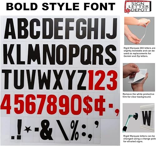 Miniatura 3 de Letras de carpa de 8 pulgadas en 10 pulgadas para letreros al aire libre, la letra de 8 pulgadas impresa en panel acrílico rígido de 10 pulgadas de