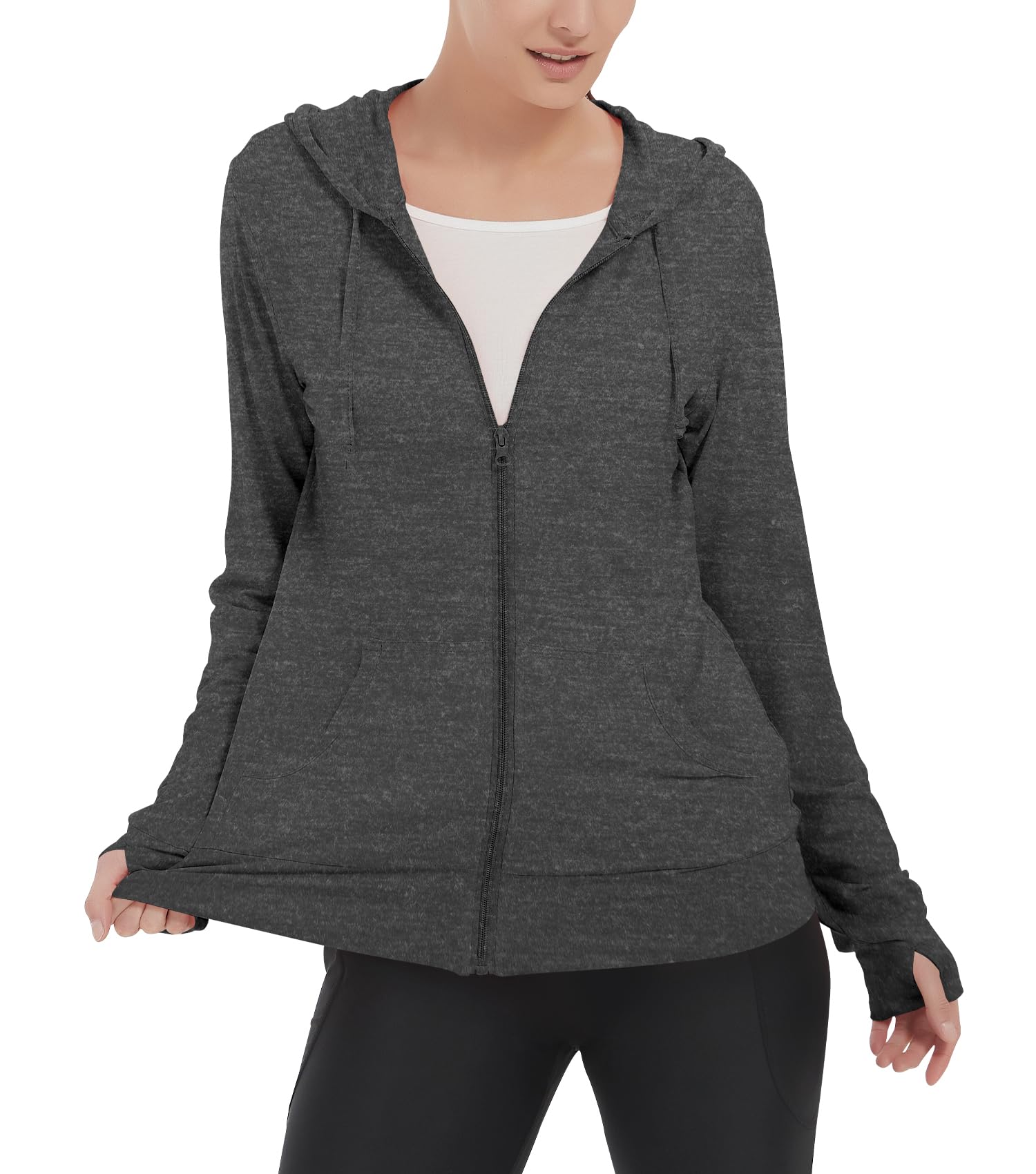 LETAOTAO Womens' Lightweight Zip Up Hoodies Stretch Thin Summer Jackets For Women