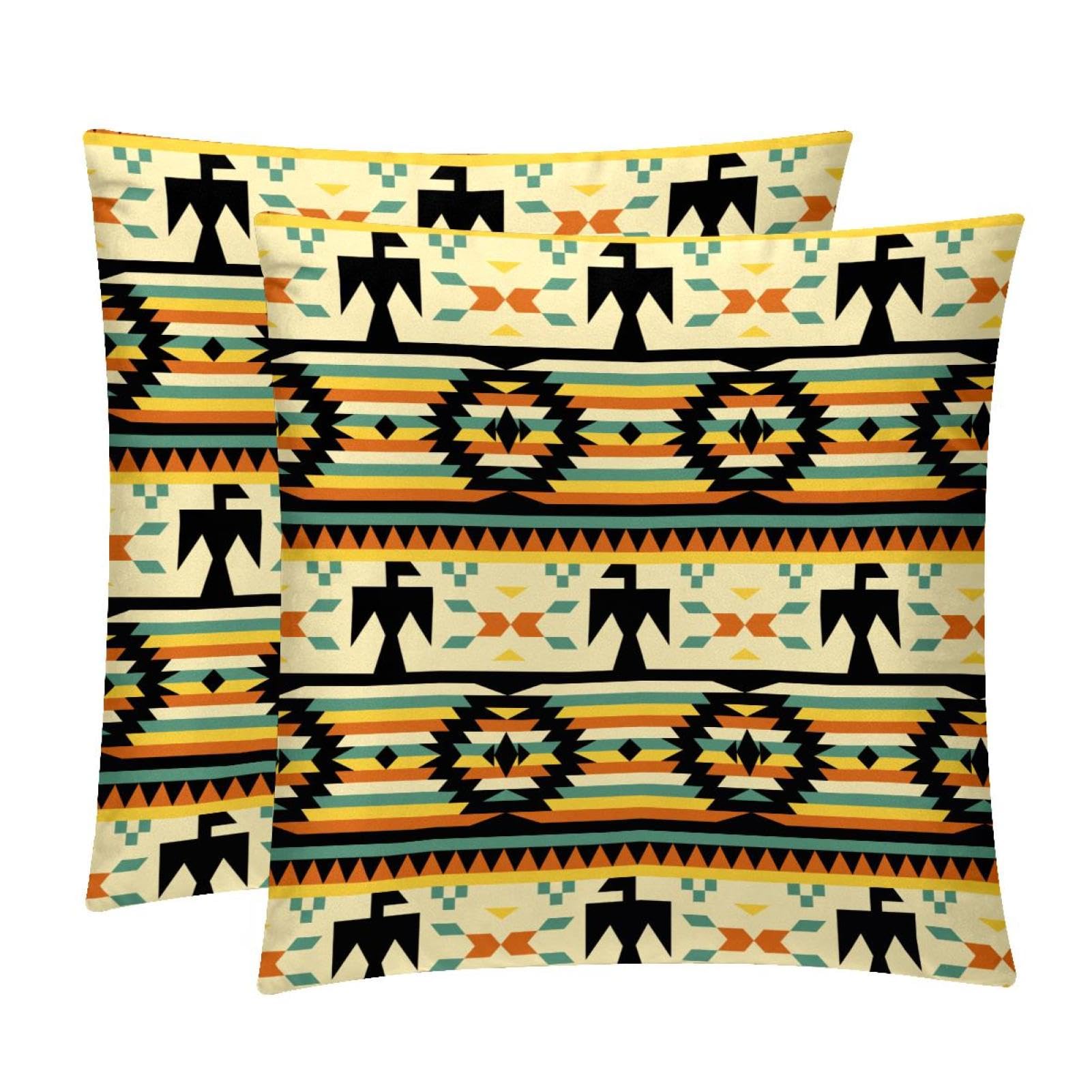 TDGKPZ Tribal Throw Pillow Covers 2 Pack Cushion Cases Decorative Pillow Cases Home Decor 45x45cm