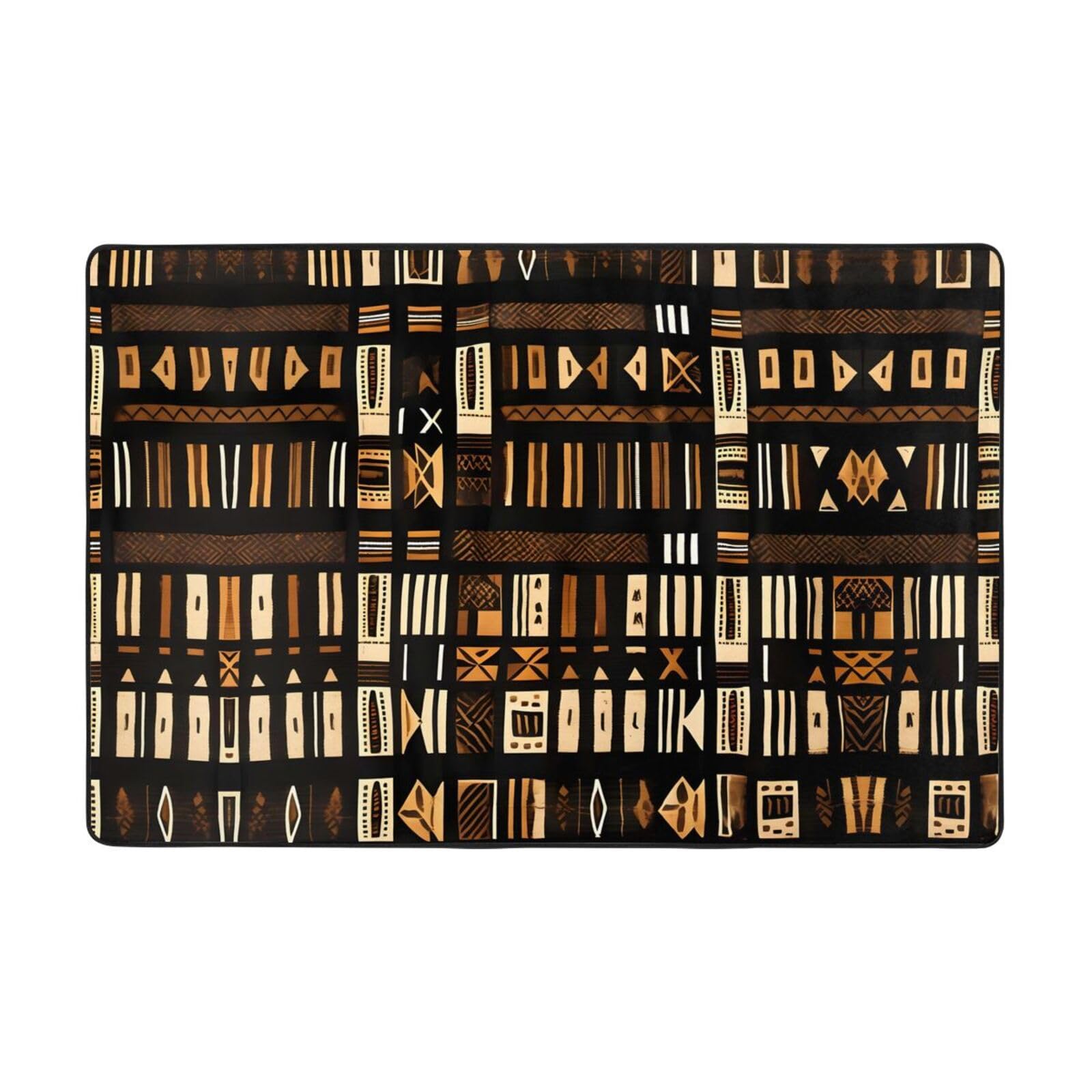 Tapis doux pour chambre et salon au motif de faïence africaine ethnique