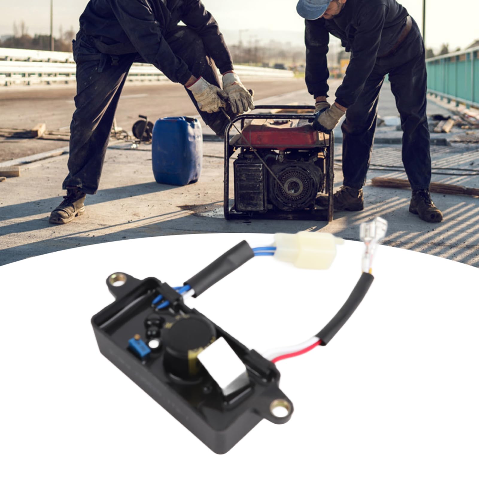AVR regulator napięcia, uniwersalny do generatora 1-3 kW i generatora prądu, 2,8 kW, automatyczny stabilizator napięcia, 6 pinów 10 cm, odstęp między otworami 220 μF 250 V (-40℃ do +105℃)