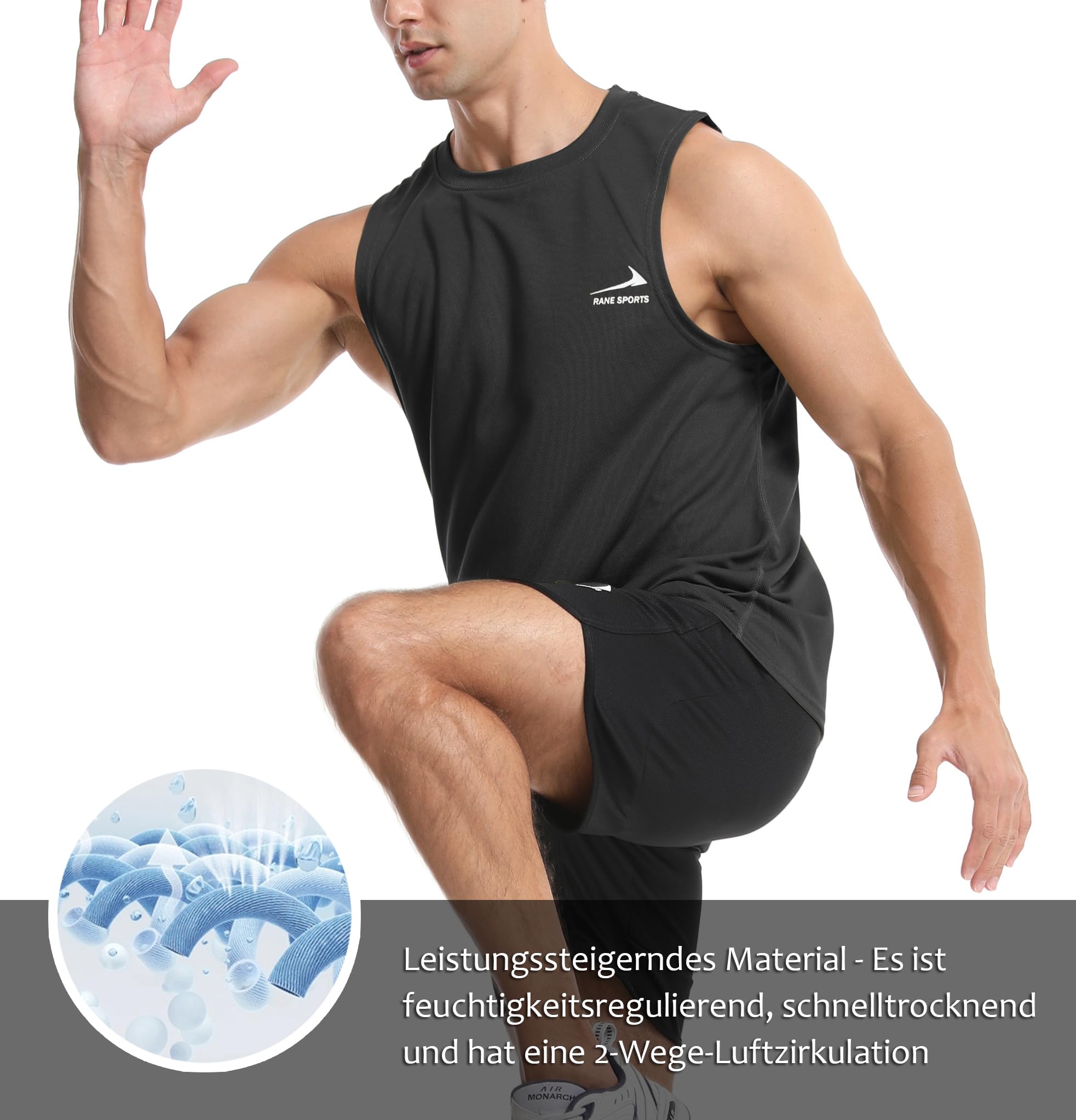 Camiseta de Tirantes para Hombre para Gimnasio Muscular Fitness Entrenamiento Fitness Tanques sin Mangas