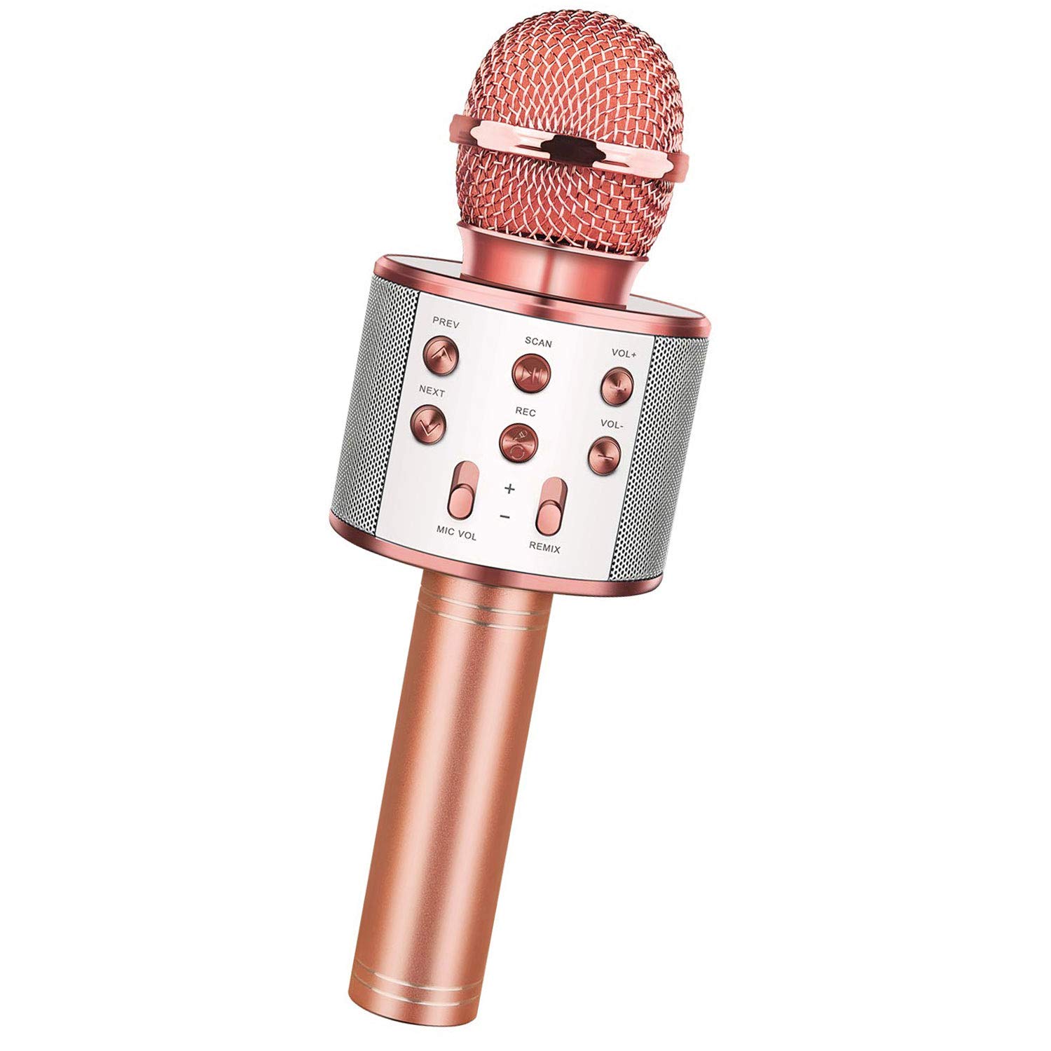 GeschenPark Microfono Bambino, Microfono Karaoke Bluetooth Senza Fili per Android/iPhone/iPad/Sony/PC - Giocattoli Giochi Bambina 4-12 Anni Regali di Natale Bambino