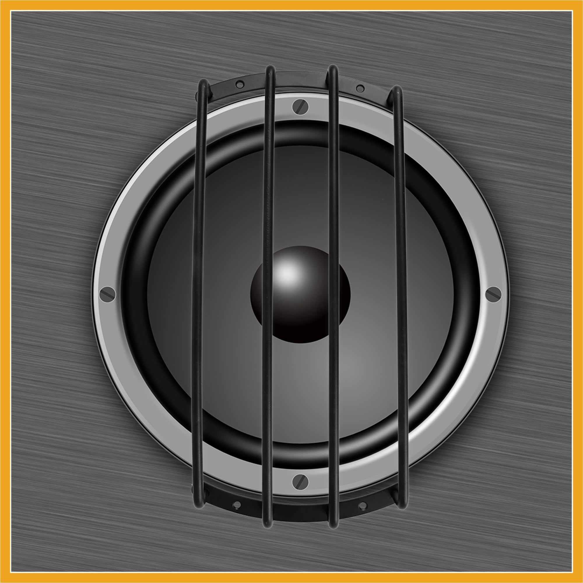 Partuto Universal 12 Inch Black Metal Car Bar Grille Subwoofer Speaker Grill Cover Guard Replacement