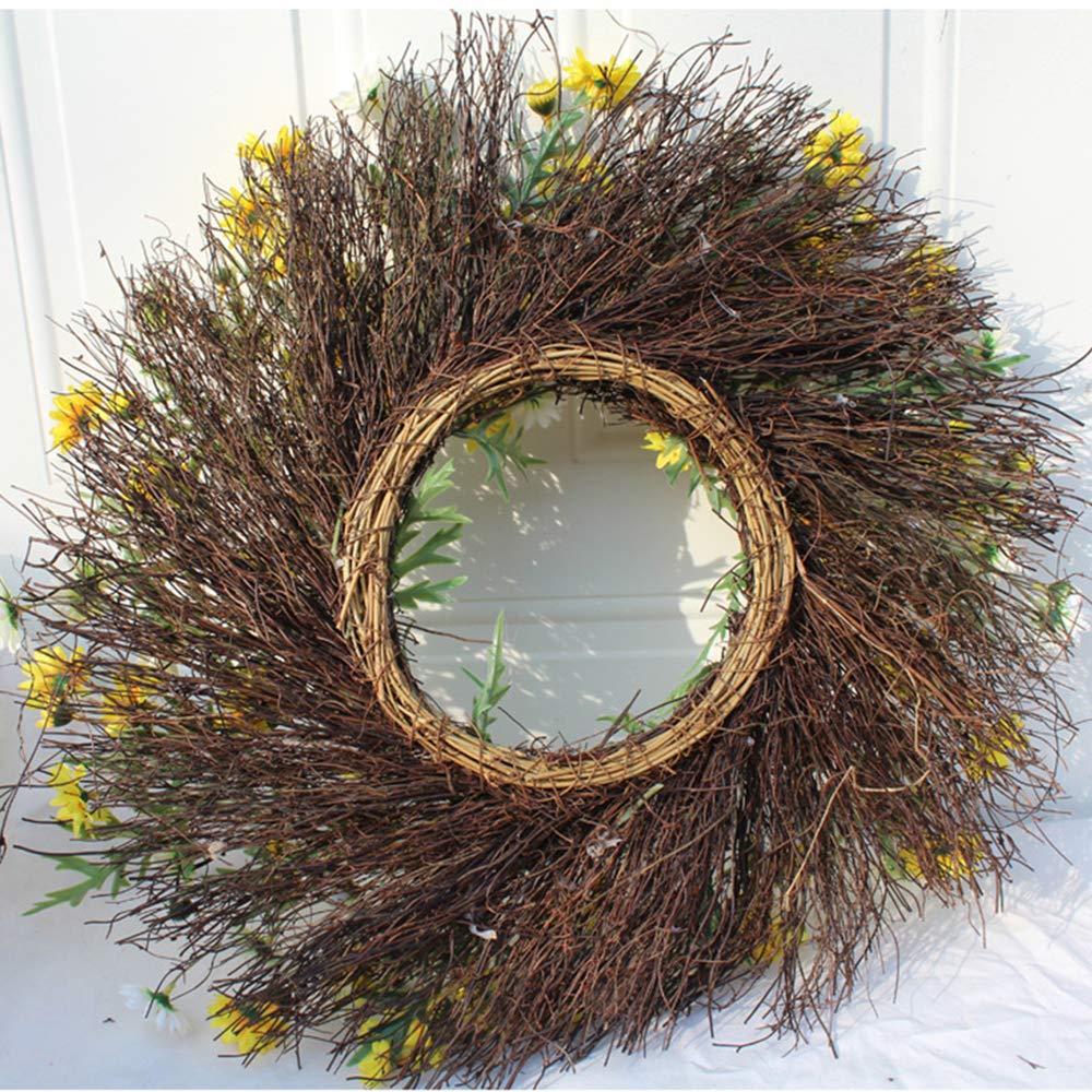 Jeffergarden Couronne Colorée De Printemps Et D'été, Couronne De Chalet Coloree Decoration De Couronne De Fleurs Artificielles Pour Porte Dentree Mur De Jardin Mariage 79008077