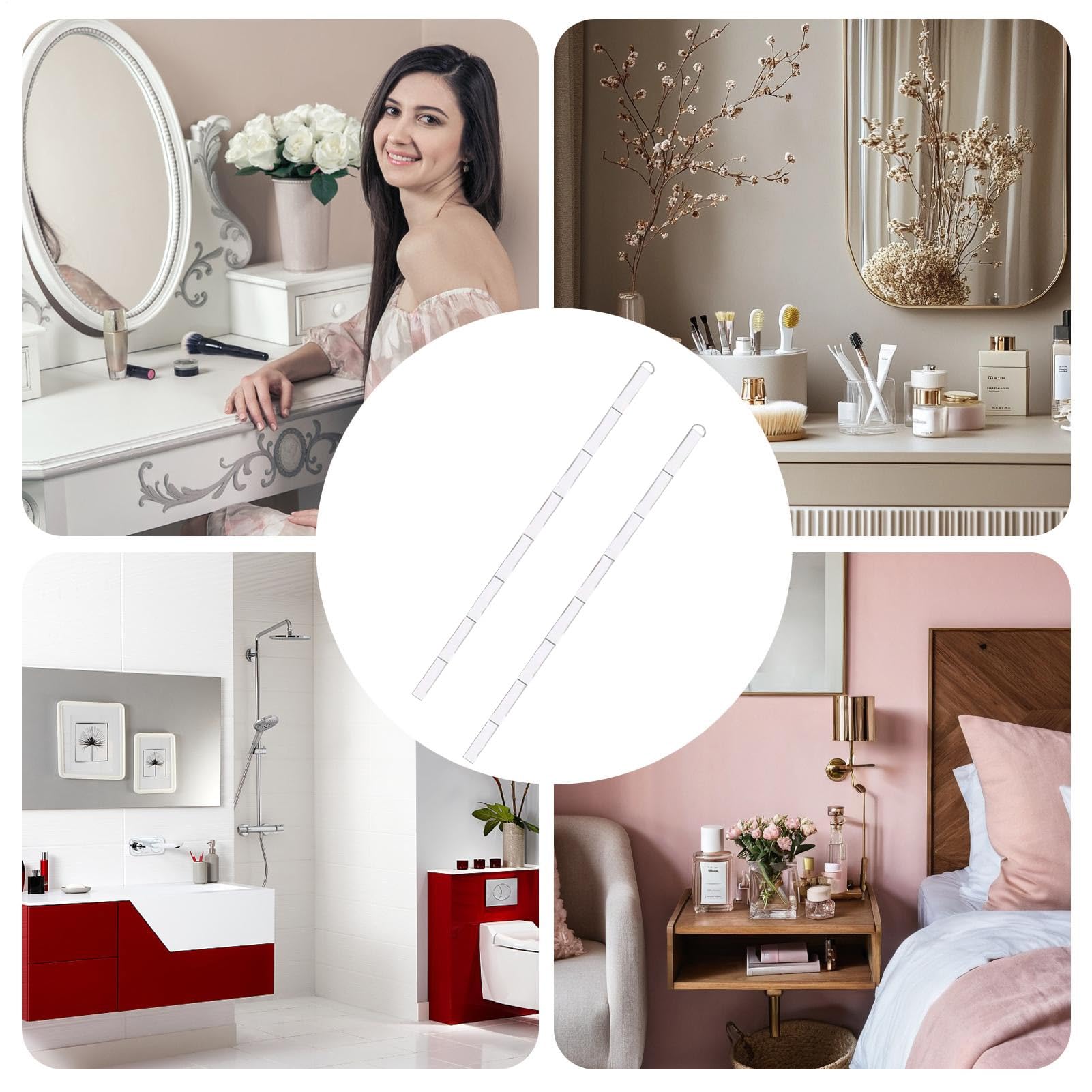 Supporto Per Fascia - Organizer Per Fascia 2 Pezzi | Organizer Per Cerchietti Per Capelli Bianco Da Appendere, Supporto Per Fasce Per Capelli Montato A Parete, Per Il Bagno 'armadio Delle Donne, D