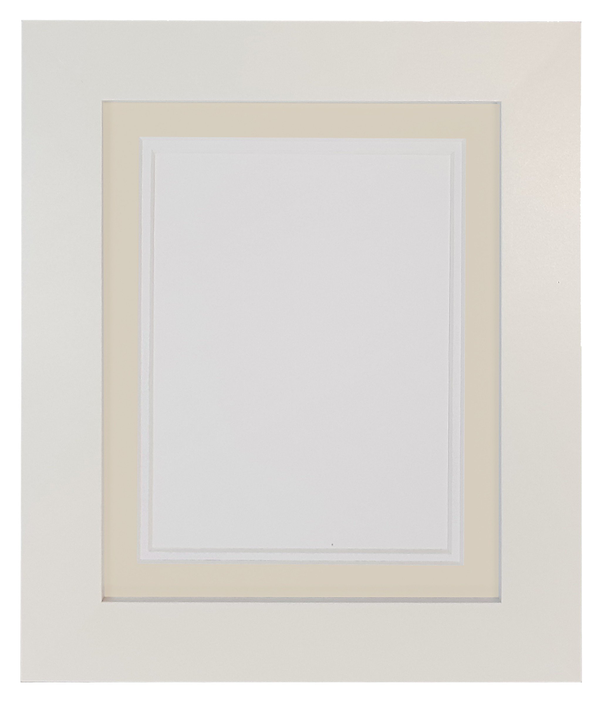 Frames By Post Ivory On White Double Mount Metro White Photo Picture Poster Frame With A2 For Image Size A3