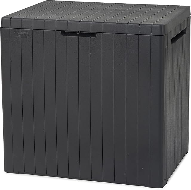 Keter City Box Skrzynia Ogrodowa, Ciemnoszary, 44 x 58 x 55 cm; 3.77 kg, 113 l