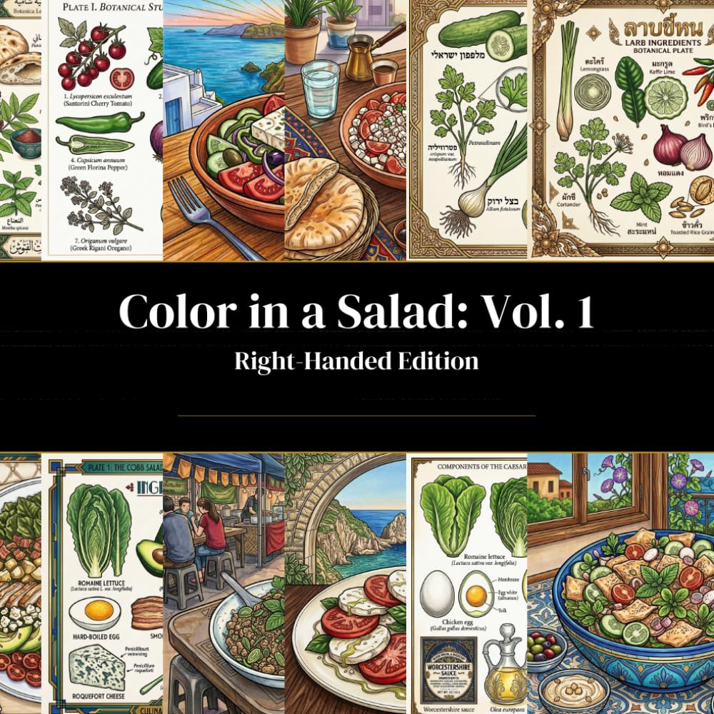 Color in a Salad: Vol. 1: Famous Salads of the World - (Right-Handed Edition)