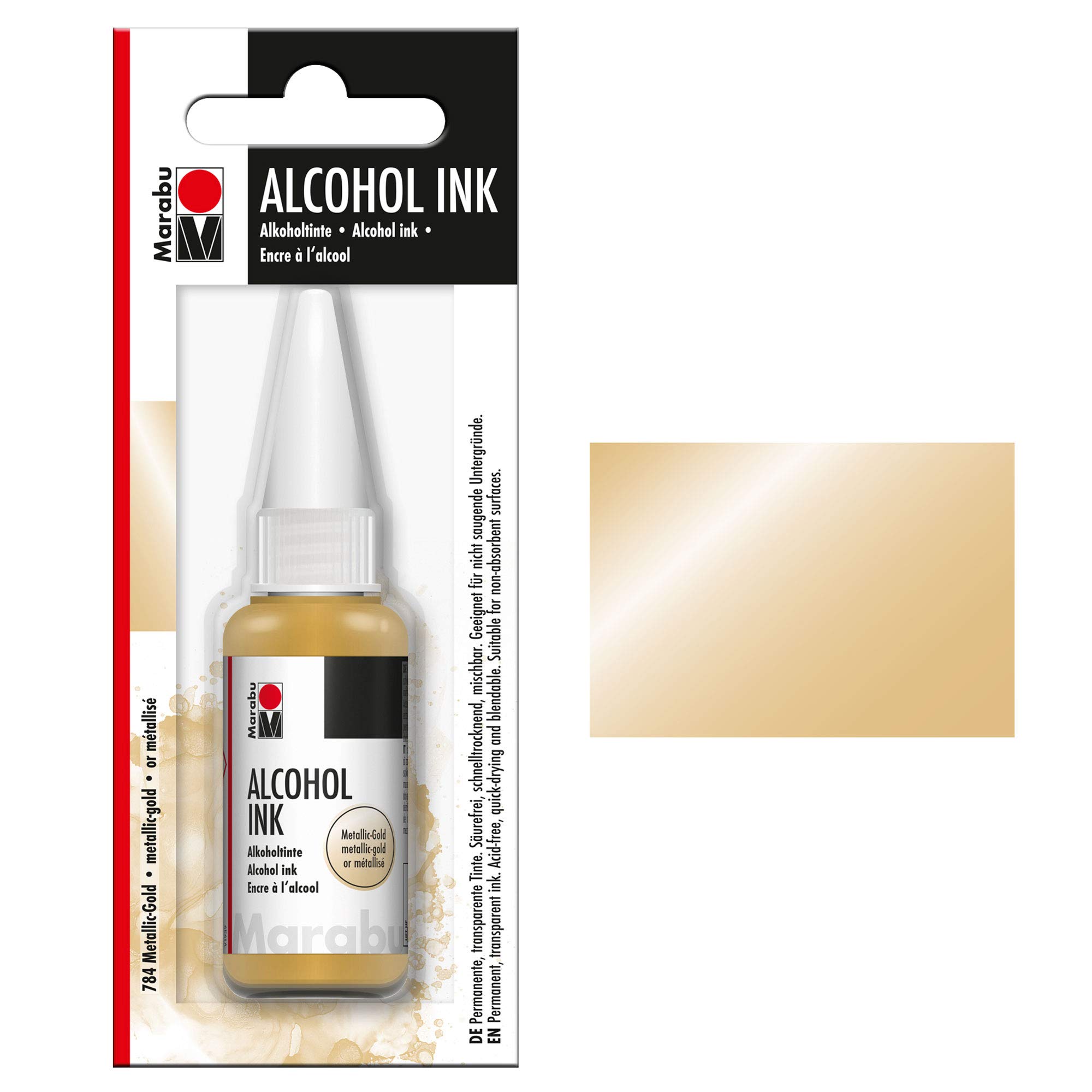 Marabu Alcohol Ink, 20ml, Metallic Gold
