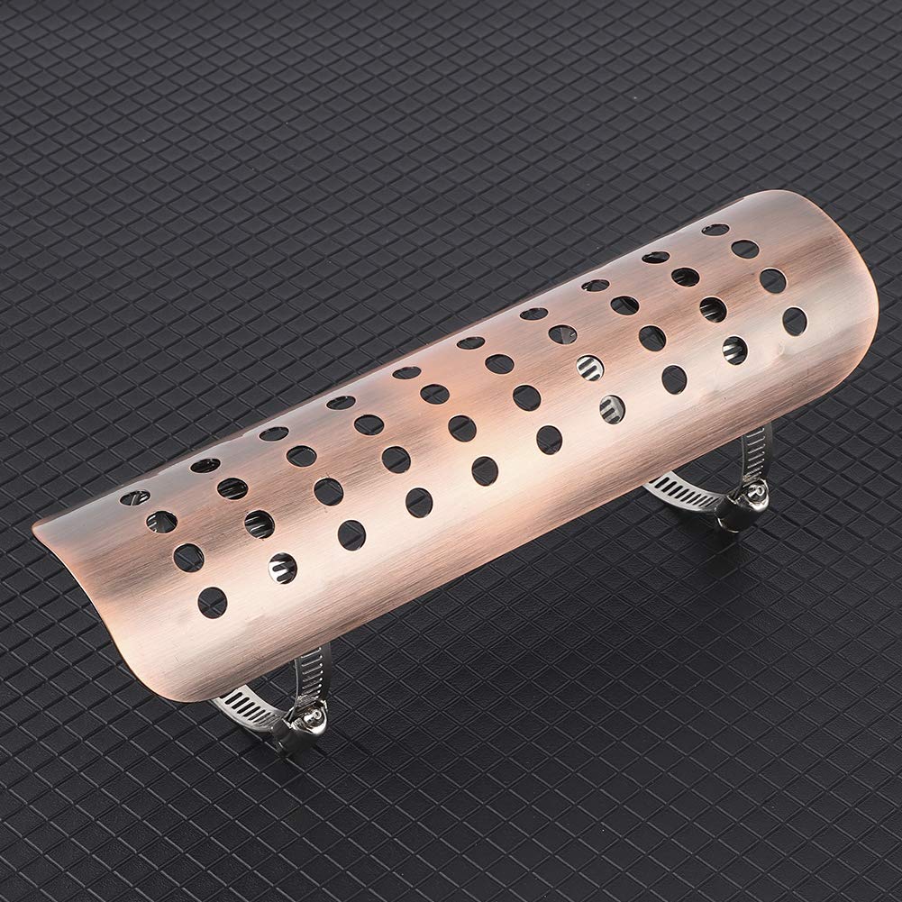 Bouclier Thermique D'échappement De Moto Universel Vintage Protecteur Anti-brûlure Couvercle De Tuyau D'échappement Adapté Pour Moto(2-7cm), Modification/ Rénovation,Autres Modifications