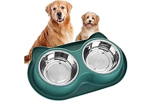 KEVIDEAWL Double Dog Bowls for Food and Water