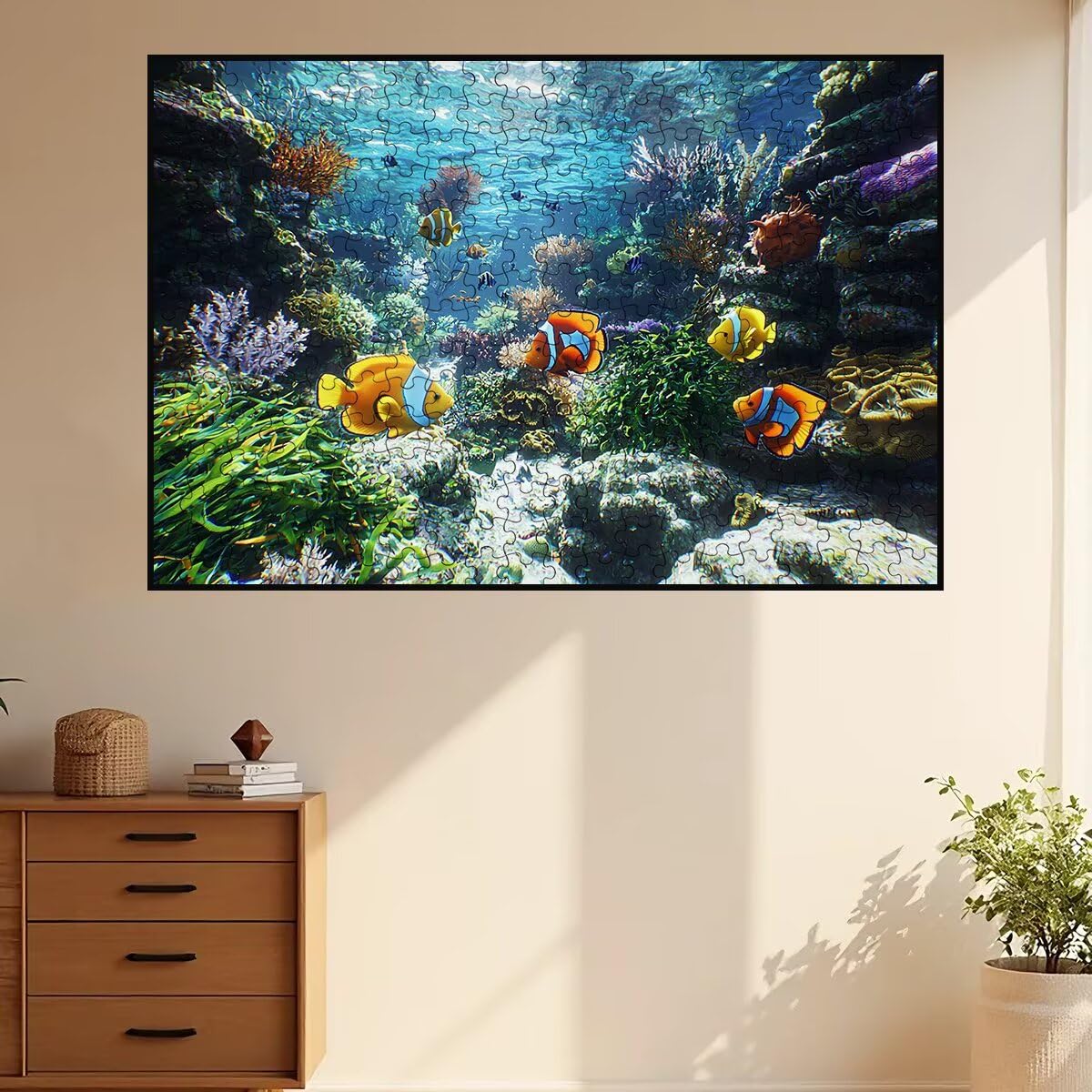 Puzzle 2000 sztuk ryb, koralowe puzzle dla dorosłych, drewniane puzzle kreatywna rozrywka, zabawa, klasyczne puzzle edukacyjne z wysokiej jakości opakowaniem pomysł na prezent dla kobiet Decor -2894