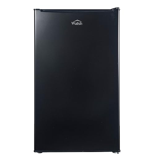 Walsh WSR35BK Compact Refrigerator,Single Door Fridge, Adjustable Mechanical Thermostat with Chiller, Reversible Doors, 3.5 Cu.Ft, Black