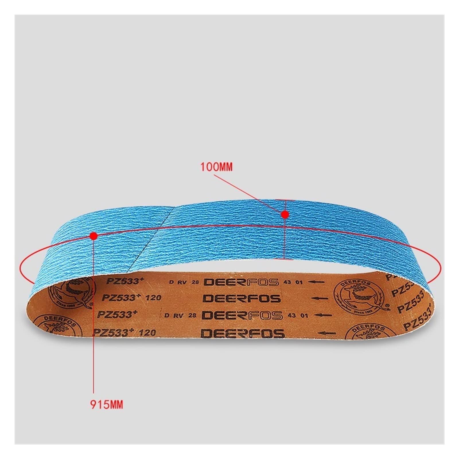 Pas szlifierski Taśma szlifierska z tlenku cyrkonu o wymiarach 100 x 915 mm. PZ533 Pas ścierny 4" * 36" do metalu ze stali nierdzewnej. Obręcz 40 60 80 120 3/5szt(3 Piece Grit 120)