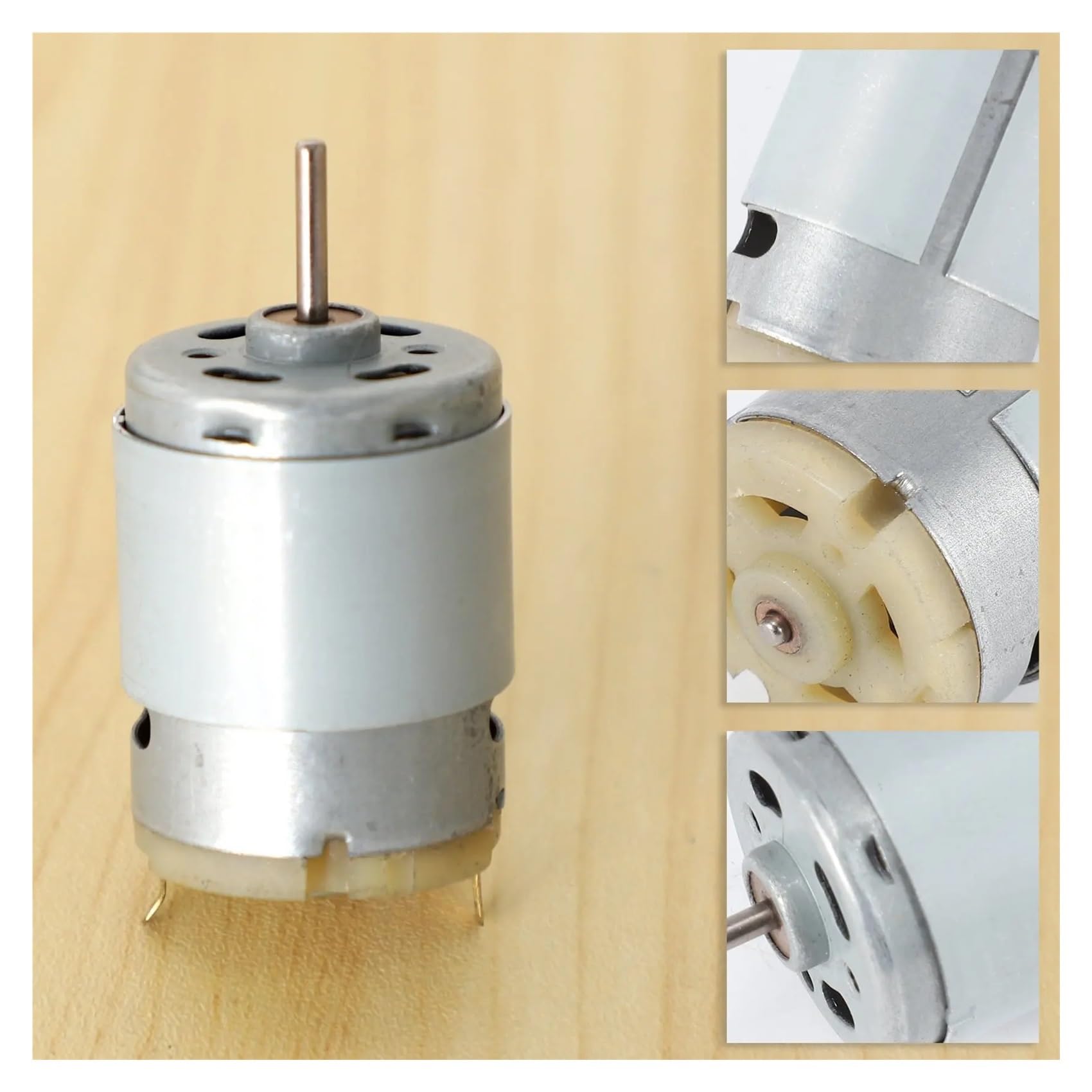 RS380 DC 1.5-18V 30000RPM Arrancador electrónico 38x28mm para modelo RC DIY, plateado