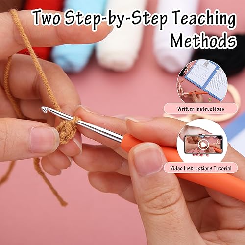 Miniatura 3 de ZMAAGG Kit de ganchillo para principiantes, kit de animales de ganchillo, kit de ganchillo para principiantes, kit de tejido para adultos con video