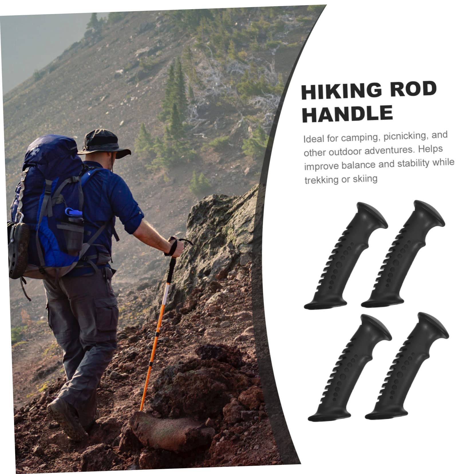 KOMBIUDA 16pièces Poignées De Bâtons De Ski Randonnée Accessoires Ergonomiques Poignée Confortable pour Trekking Et Activités Plein Air