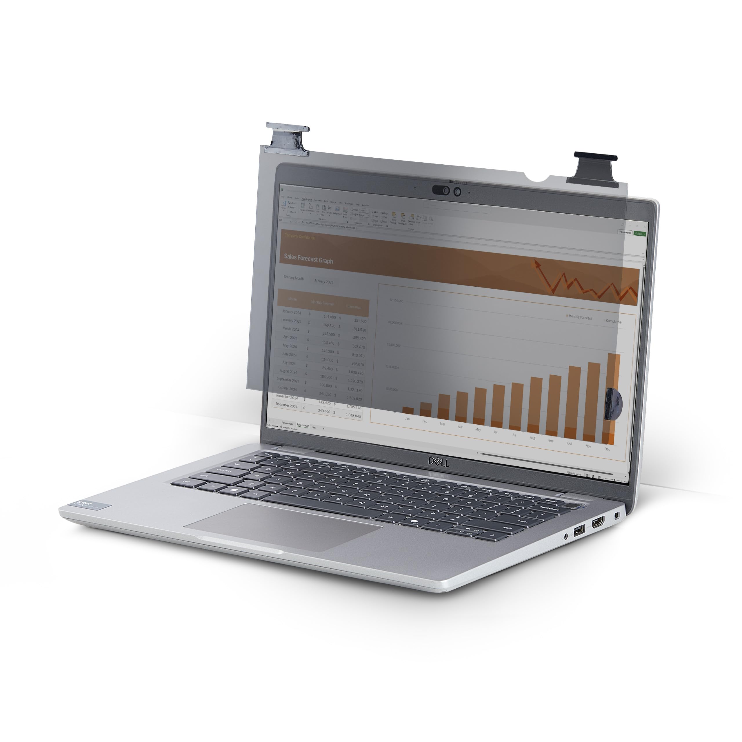 StarTech.com 13.3-inch 16:10 Bright Privacy Screen Filter with Touch, Flip-Over, 75% Light Transmittance, Anti-Glare