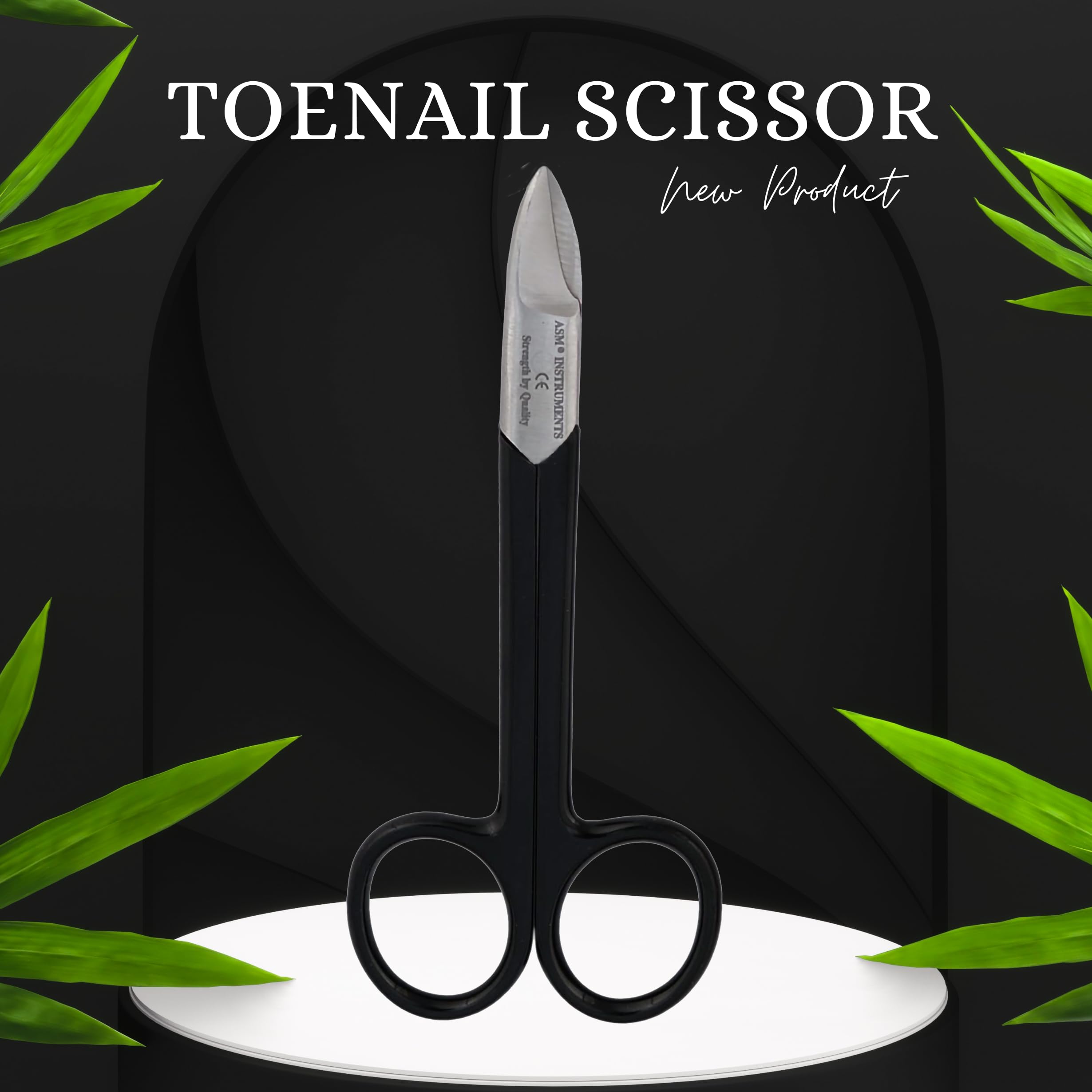 ASM Toe Nail Scissors Ingrown Toenail Treatment, Heavy Duty Stainless Steel Beauty Cuticle Scissor for Fingernails Nose - Image 2