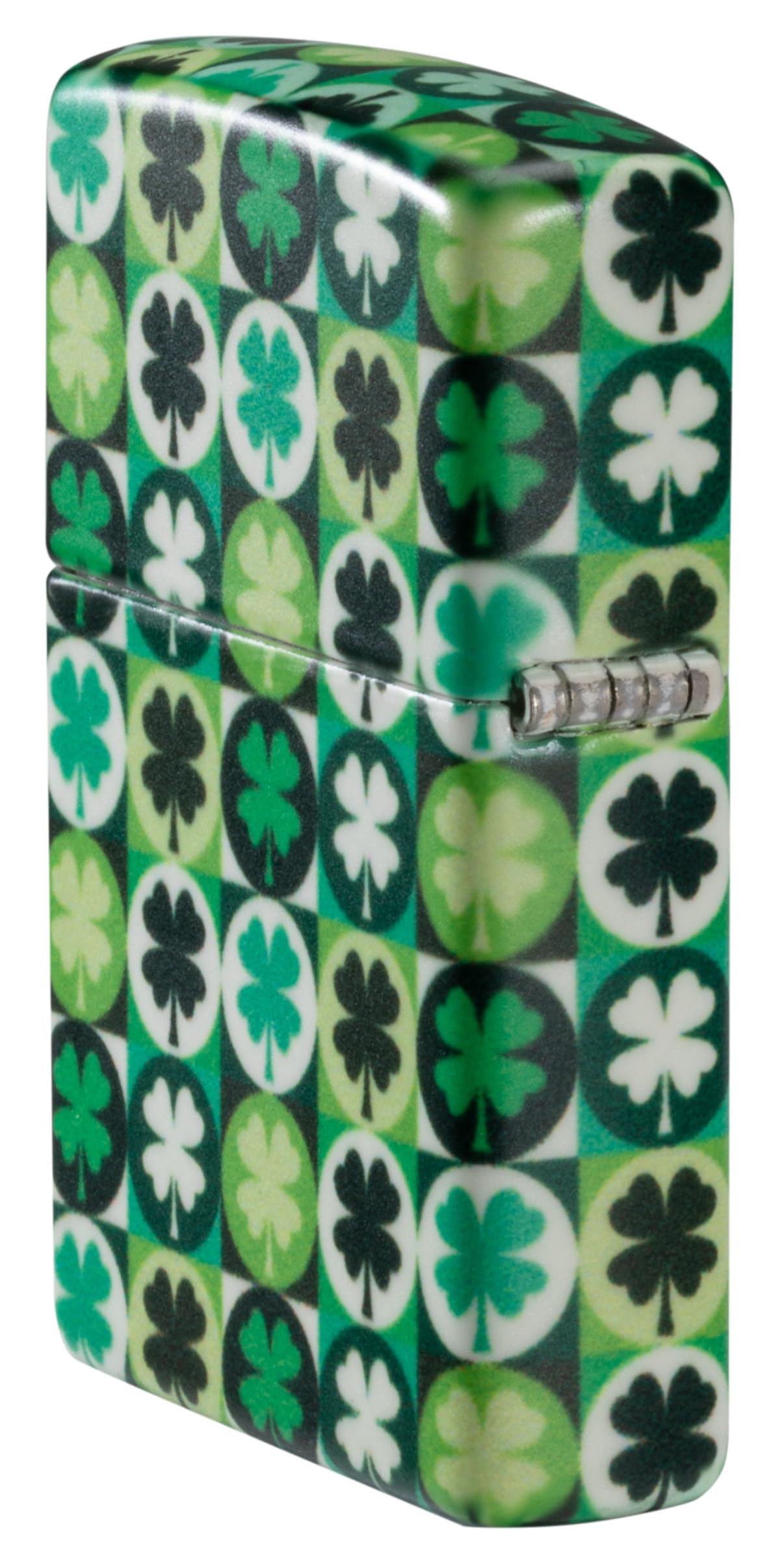 Zippo Briquet Tempête - Modèle Clover avec Trèfles - Vert 540 Color, Lueur dans Le Noir - Rechargeable - Réutilisable - Design Coupe-Vent - Coffret Cadeau - Fabriqué aux États-Unis