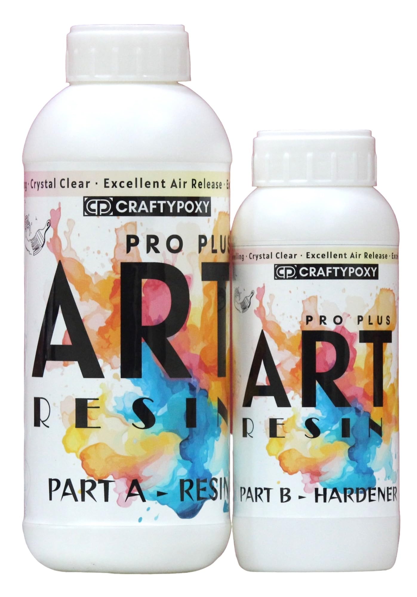 CRAFTYPOXY ALL PUPOSE Crystal Clear UV-Resistant epoxy resin Art Kit| Self-Levelling Epoxy Resin| Deep Resin Molds| Perfect For DIY and Professional Art (3:1), 300 GM