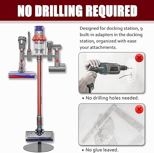 Miniatura 5 de Soporte para accesorios compatible con Dyson V7 V8 V10 V11 inalámbrico para aspiradora, estación de acoplamiento