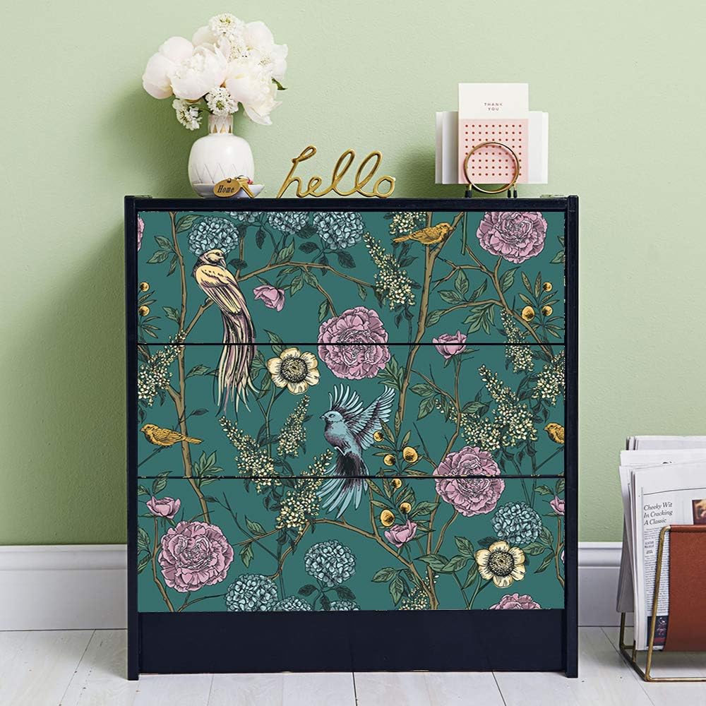 funlife Peel and Stick Furniture Sticker, Floral Makeover Wall Decals ...