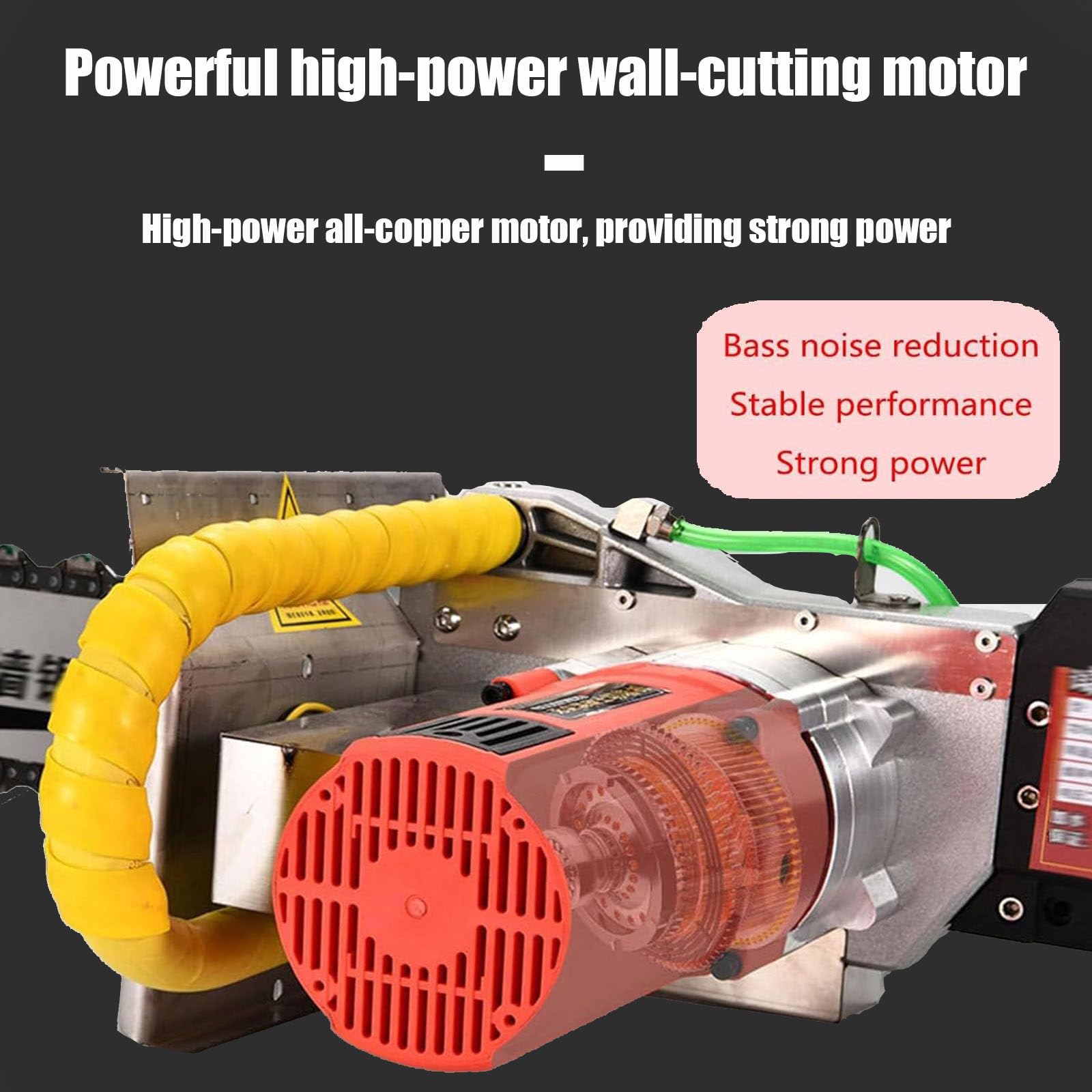 Cortador de pared eléctrico, sierra de pared sin polvo con supresión de polvo alimentada por agua para ranurar hormigón, ladrillo, granito, corte de mármol, 48 cm de longitud, máquina de corte