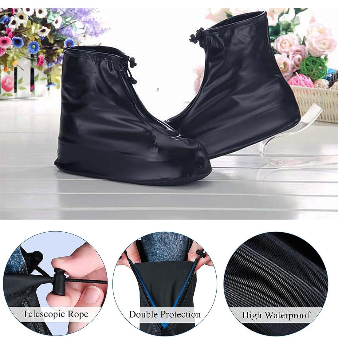 Copriscarpe Impermeabili Riutilizzabili - Antiscivolo E Pieghevoli - Foto 2