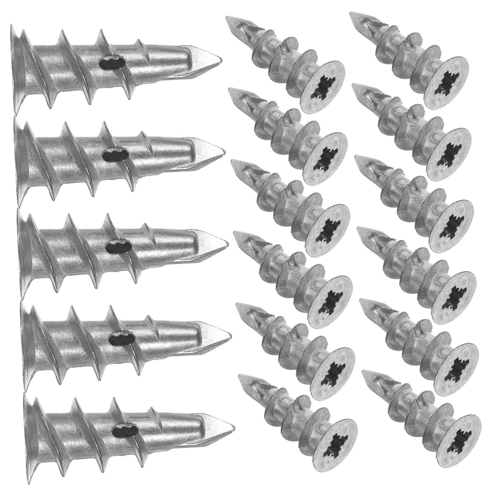 HAWILLOSCH Kit de 100 Anclajes de Pared para Paneles de Yeso Tornillos Autoperforantes para Colgar Arte Y Decoración