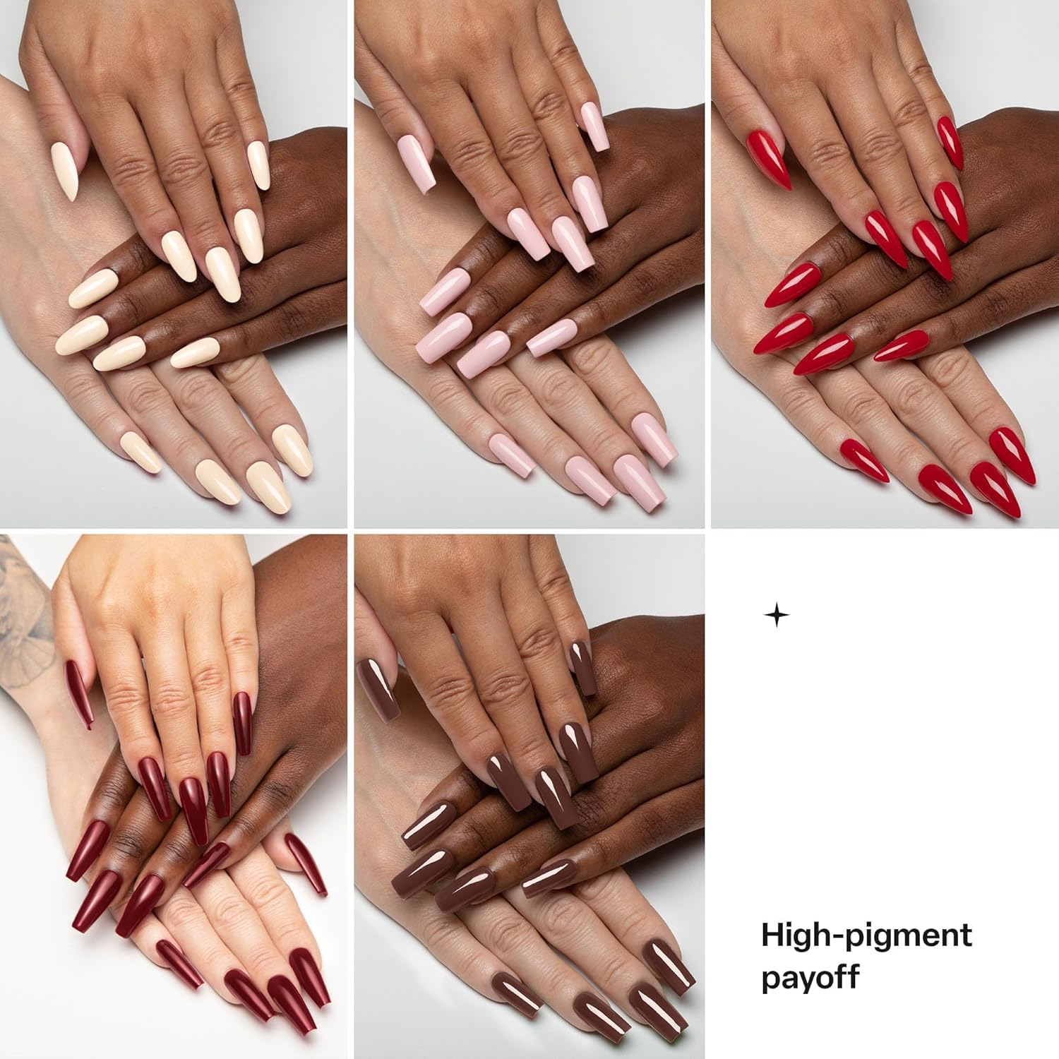 APRÉS Gel Couleur Kombinations-Set, 5x15 ml (Crimson & Cocoa)