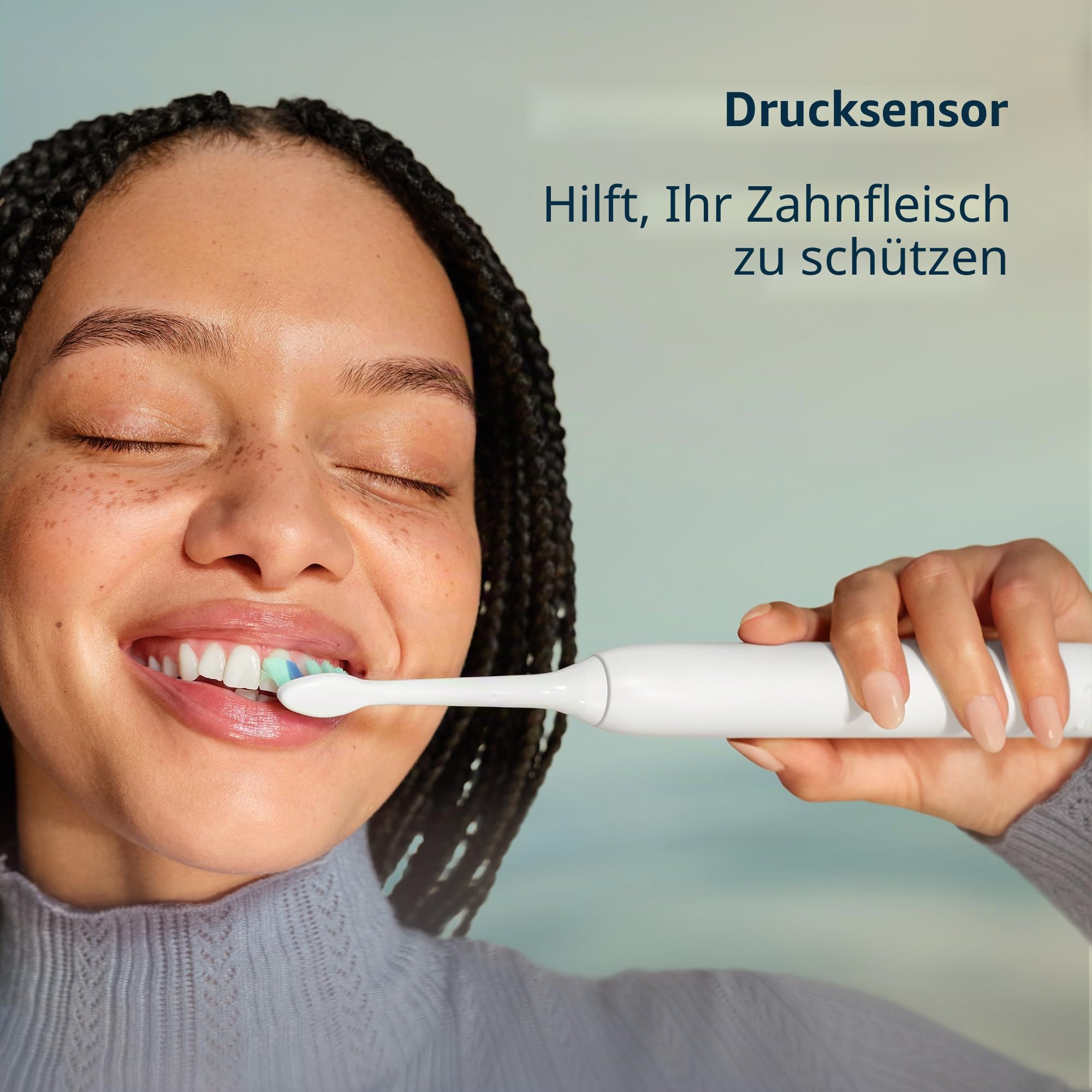Philips Sonicare 4100 Wiederaufladbare Elektrische Zahnbürste, 1 Bürstenkopf, Weiß