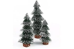 10-Inch Bottle Brush Christmas Trees 3-Pack