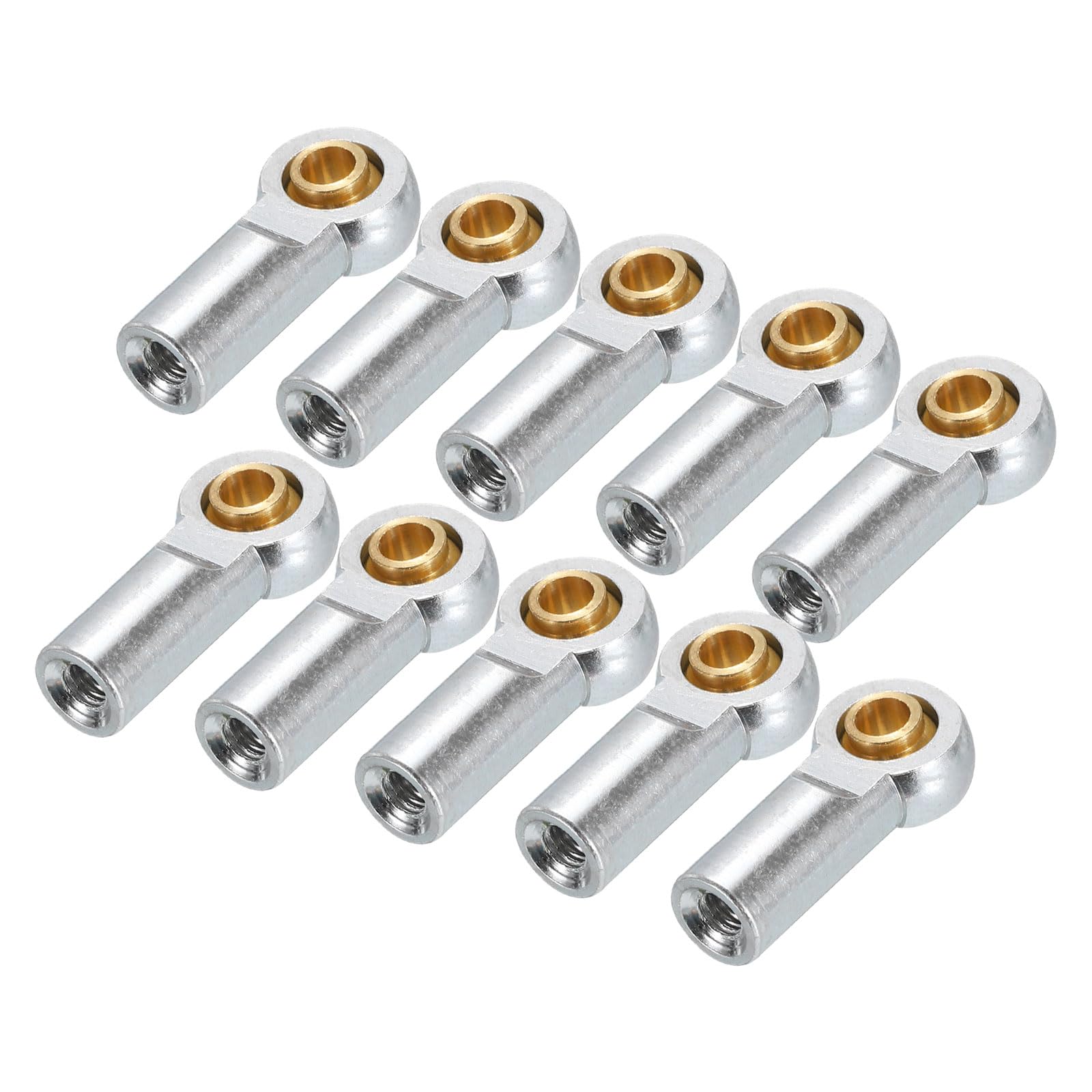 MECCANIXITY M3xL19mm Lever Steering Linkage Tie Rod Ball Head Link Joint End Metal Silver Tone for RC Crawler Car Pack of 10