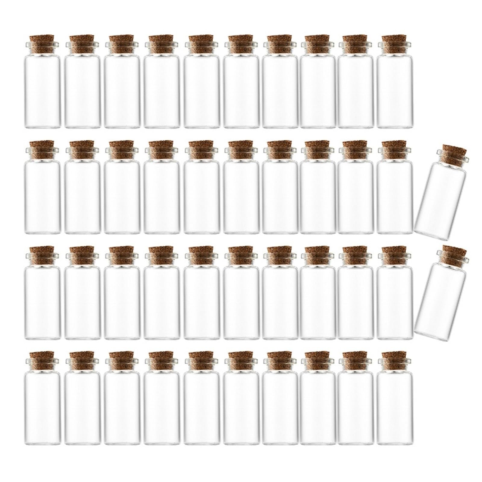 VorratsgläSer Aus Glas 40 Stück Glasflaschen, Korken, DIY-Dekoration, Mini-Glasfläschchen, Botschaft, Glasflasche, Fläschchen, kleine FüR Tee Und Kaffeebohnen(3.7x5cm)