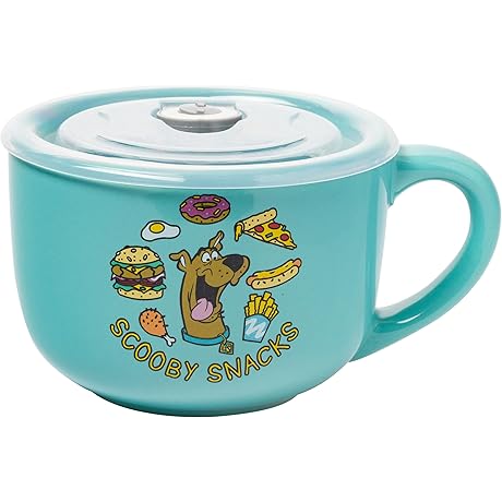 Scooby Doo Scooby Snacks 24 Ounce Ceramic Mug with Vented Lid