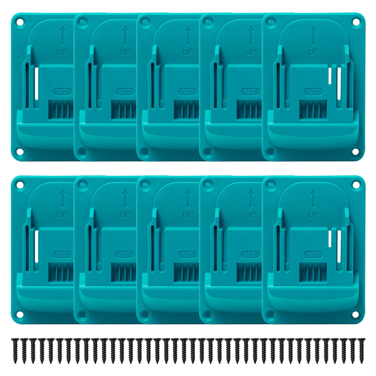 Pilikoll 10 Pcs Drill Tools Holder with Screws Wall Mount Holder for Makita 18V 14.4V Drill Mount Fit Cordless Tool Storage Wall Mount Drill Holders Drill Tools Holders for Workshop Tools Storage