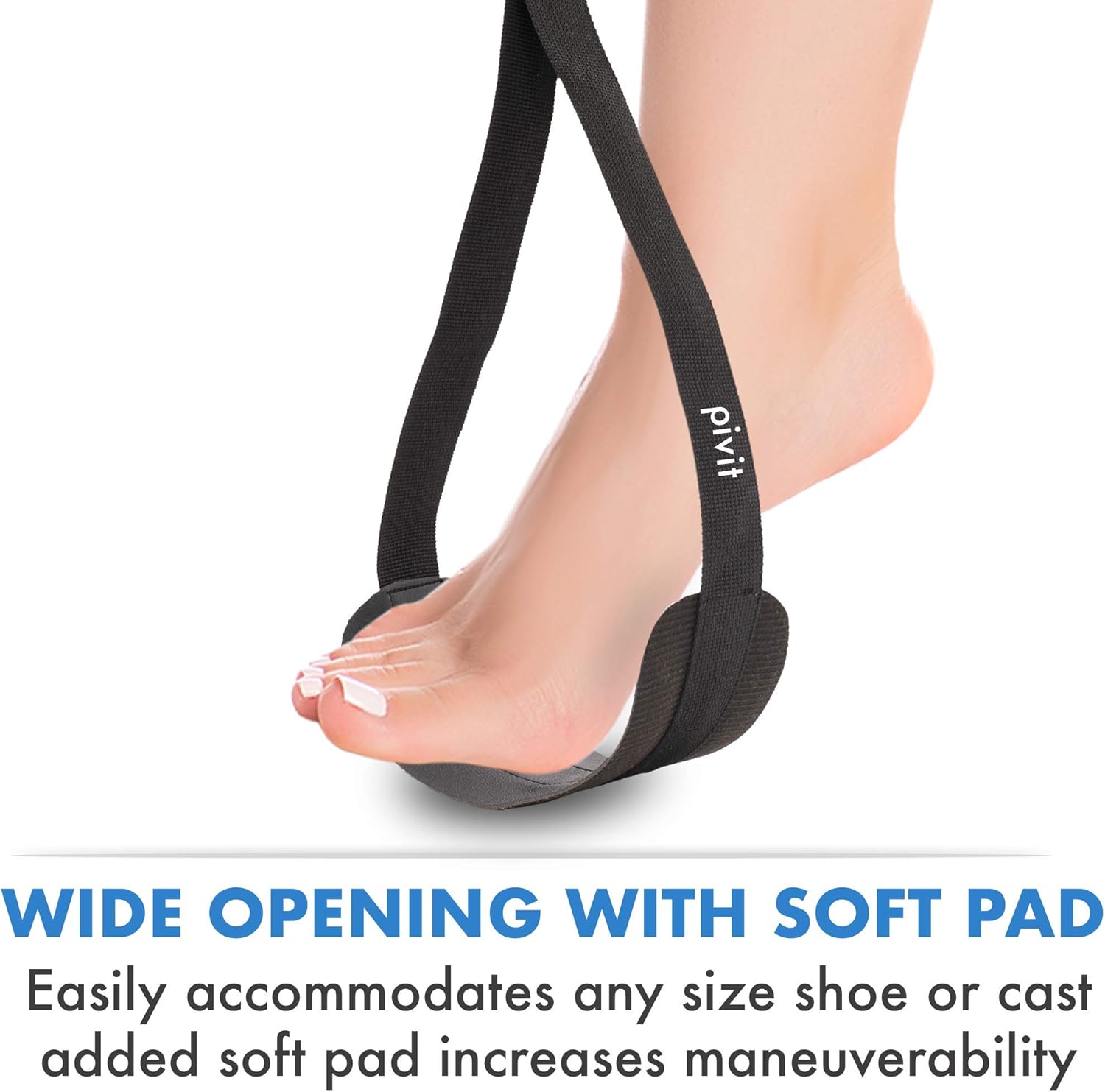 Pivit Deluxe Leg Lifter Strap | Adjustable Length Rigid Foot Loop & Padded Handgrip for Seniors | Disability Thigh Lift Aid for Help Getting Out of Car Bed Couch Wheelchair & Hip Replacement Surgery : Health & Household