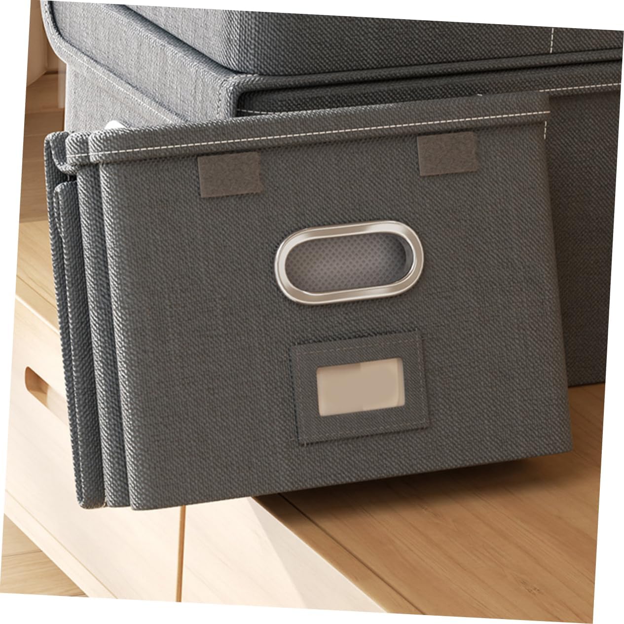 Clothes Storage Organizer Foldable Storage Bin Lid Capacity for Closet and Bedroom for Clothes Toys and Blankets Grey