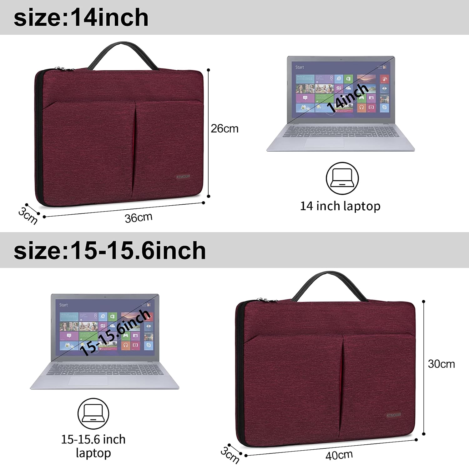 Custodie morbide KTMOUW Custodia PC 15-15.6 Pollici Impermeabile Custodia  Notebook Computer Borsa Porta PC Portatile Laptop Sleeve Per MacBook Pro HP  Lenovo Acer ASUS urban-earth.co.uk