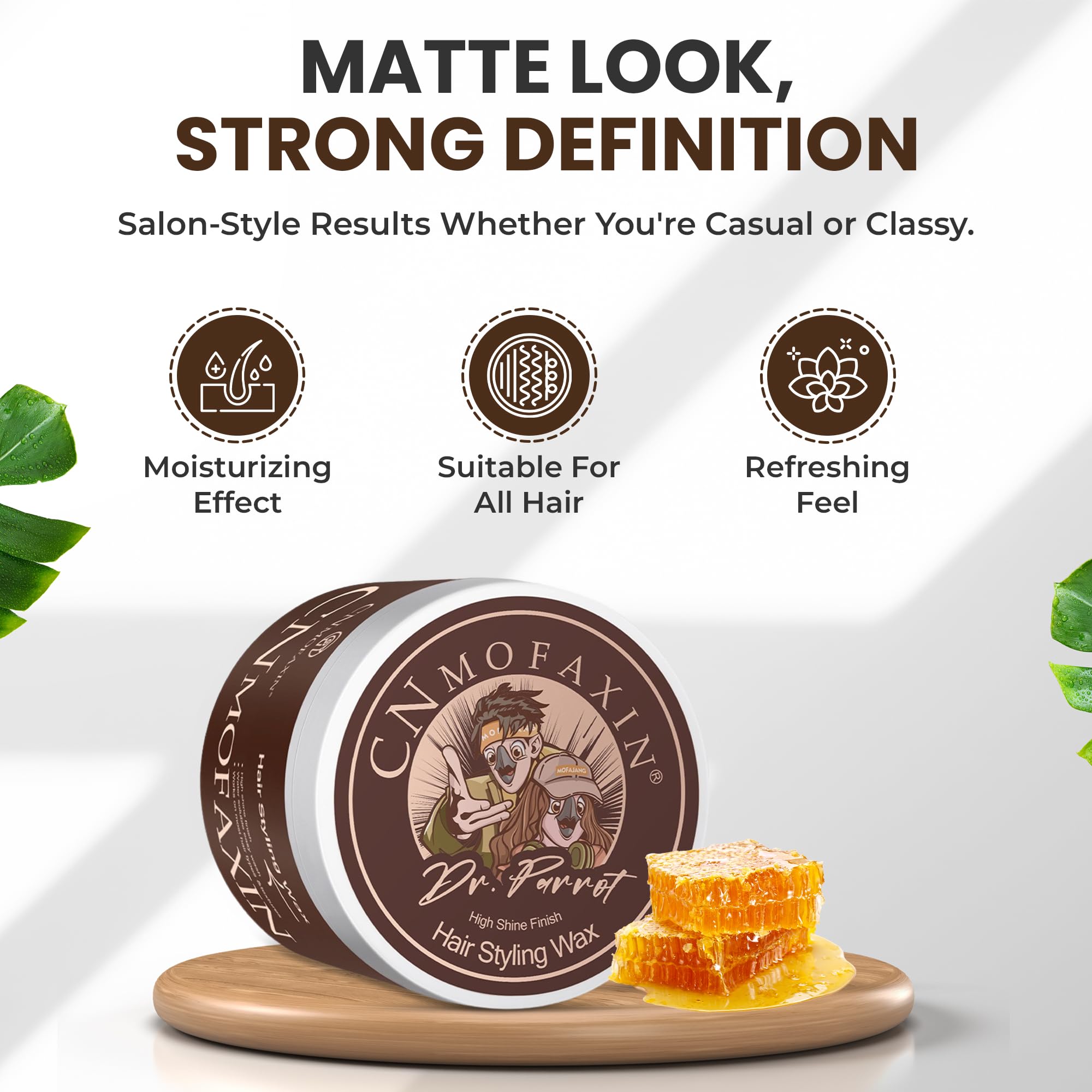 CNMOFAXIN Strong Hold Hair Wax 100ml, Easy to remove, High Shine Hair Styling Wax for Men & Women - Image 4