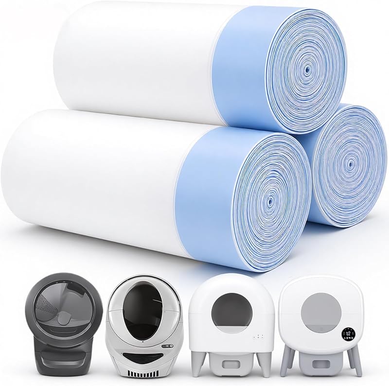 Sacos para Caixa de Areia Automática Loveishere Compatíveis com Litter-Robot 3/4/5, 45 unidades