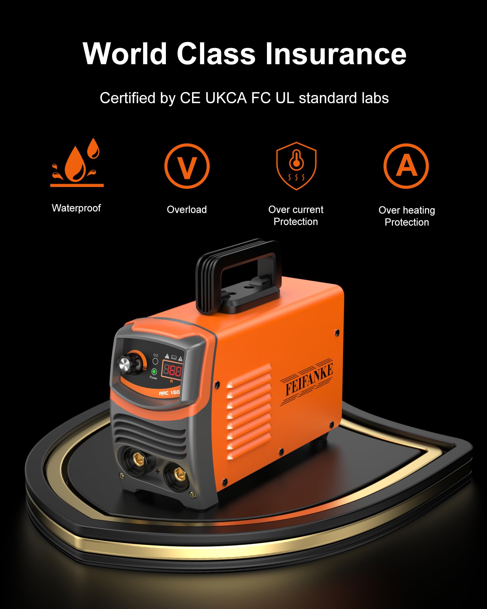FEIFANKE ARC160 Saldatrice Elettrodo 160A IGBT DC MMA/Lift TIG Saldatrice Inverter con Indicatore LED, VRD, Anti Stick