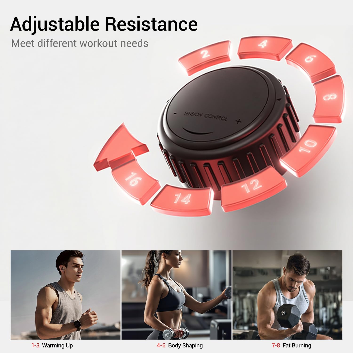 UMAY Ellittica per appartamento, 16 livelli di resistenza, ellittica magnetica silenziosa, manopole per la frequenza cardiaca, ellittical pieghevole con schermo LCD, max. 159 kg