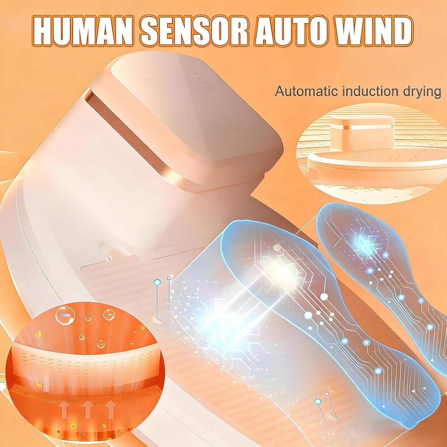 Shower dryer，Portable Full Body Heater & Dryer Multi-Functional After Shower, 2500w Fast Heating, Nano Ionic Speed Settings, 150kg Capacity, for Home Gym Spa full body dryer