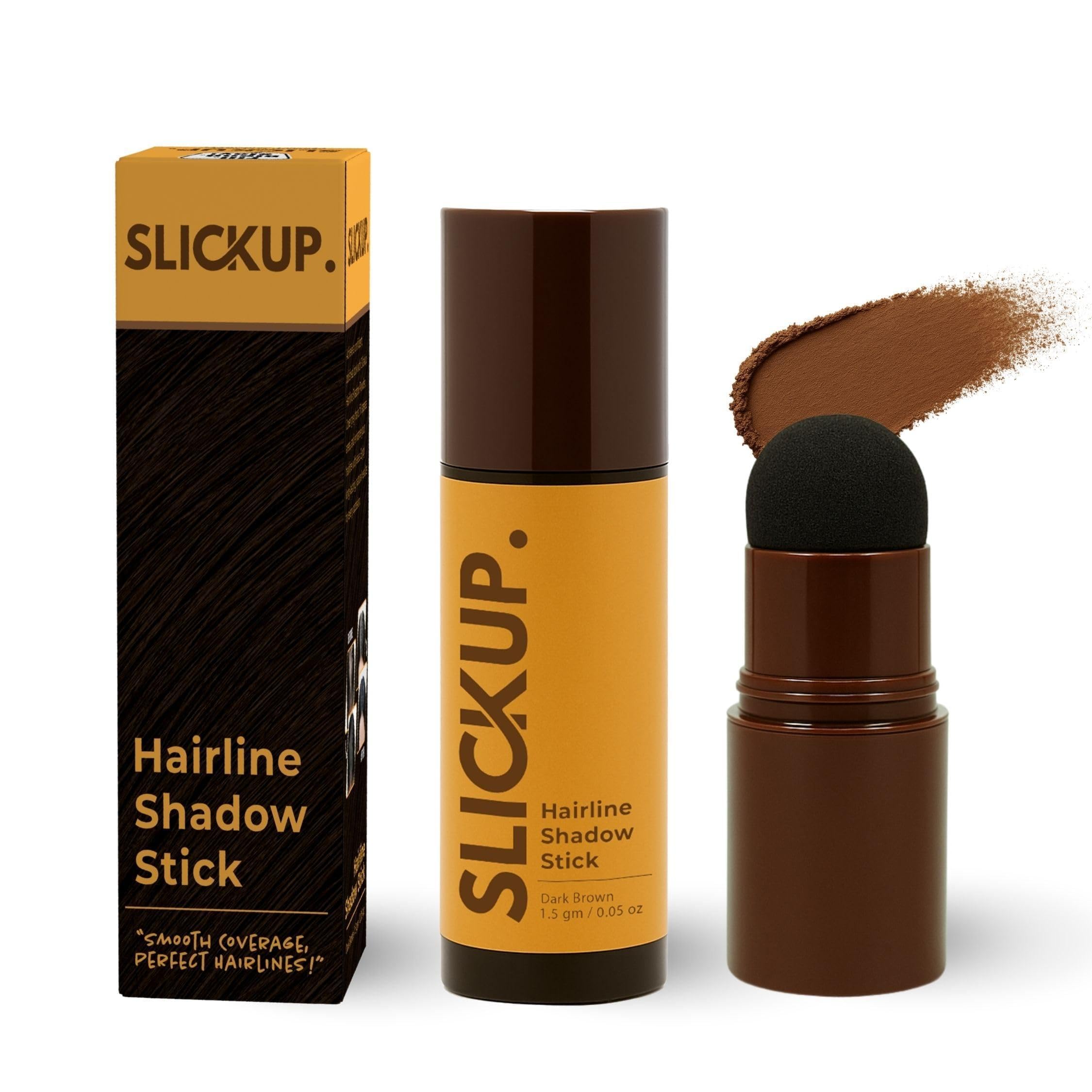 SLICKUP Hairline Shadow Stick for Root Touch Up- Brown | Instant Hair Colour Stick for Grey Hair Coverage | Temporary Hair Powder for Thinning Hair, Bald Spots & Hairline | Natural Finish – 1.5g-picture-11